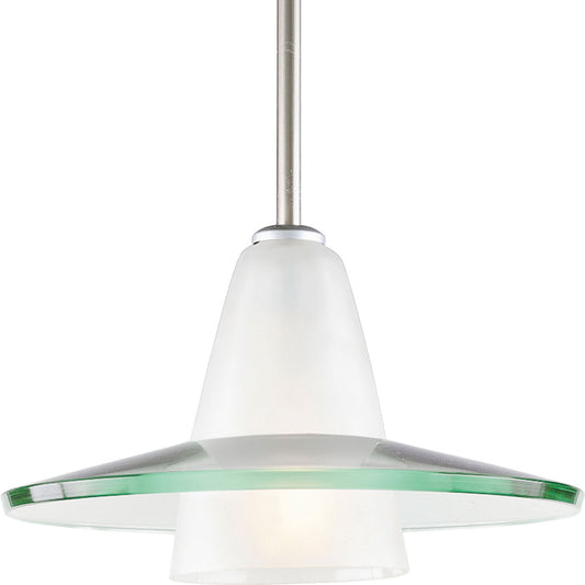 Glass Pendants One Light Pendant in Brushed Nickel