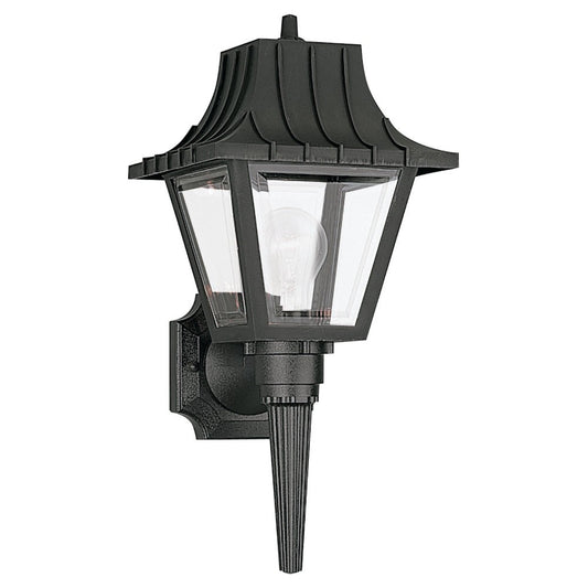 Polycarbonate Outdoor One Light Outdoor Wall Lantern in Black