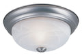 Decorative Flushmount Three Light Flushmount in Pewter