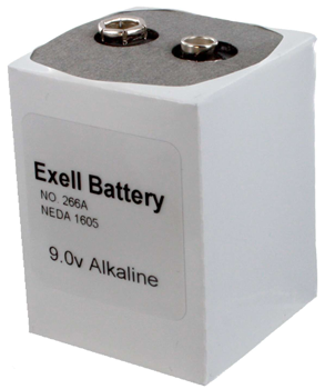 Exell 266 Alkaline 9V Battery NEDA 1605, PP7, 6F90