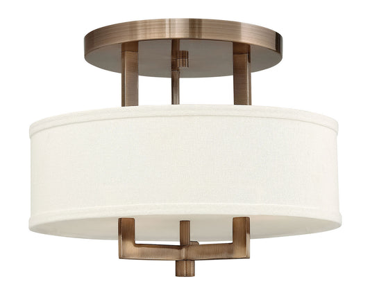 Hampton LED Semi-Flush Mount in Brushed Bronze
