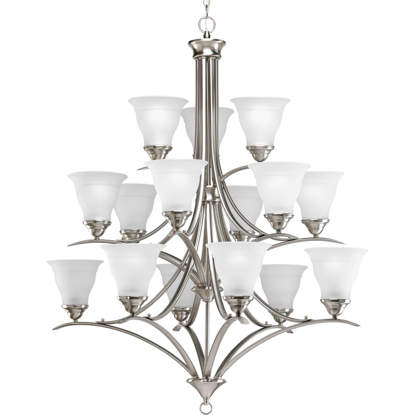 Progress Lighting - P4365-09 - 15 Light Chandelier - Trinity - Brushed Nickel