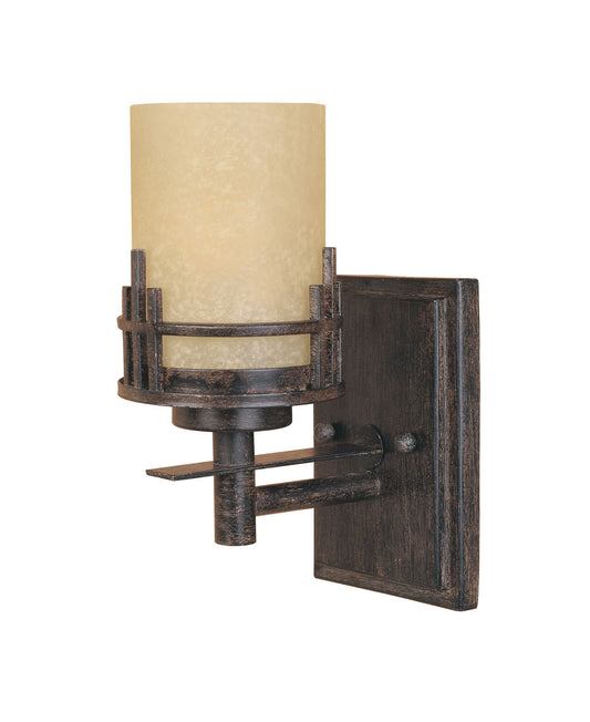 Mission Ridge One Light Wall Sconce in Warm Mahogany