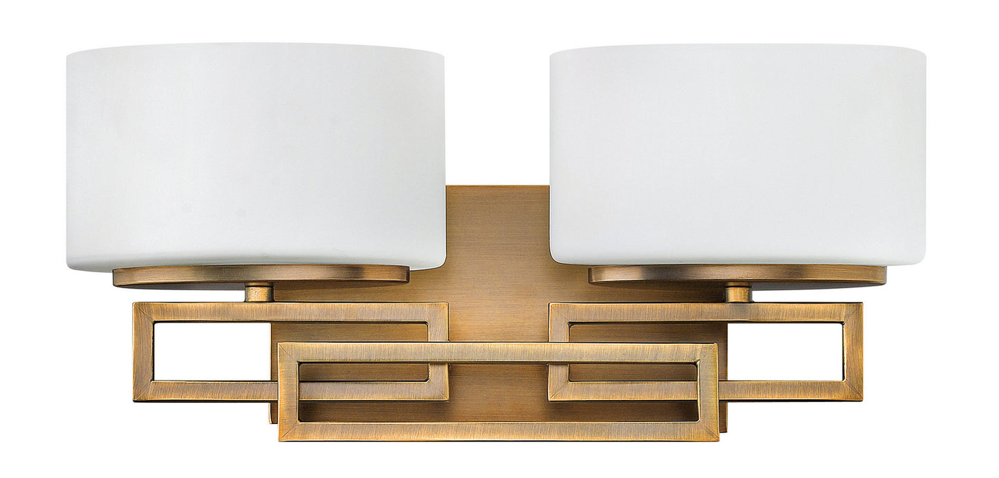 Lanza Two Light Vanity in Brushed Bronze
