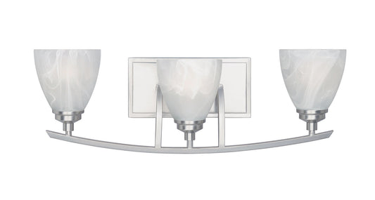 Tackwood Three Light Bath Bar in Satin Platinum