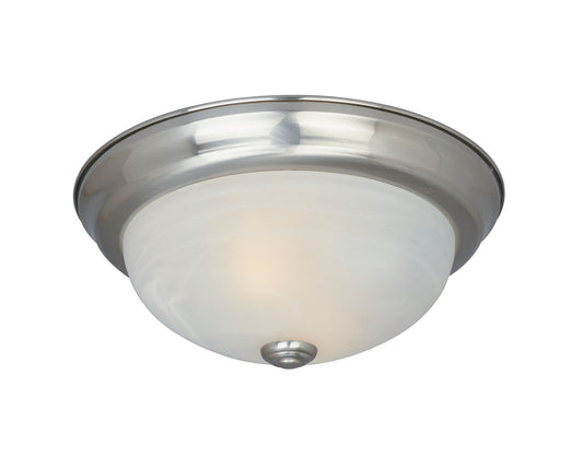 Decorative Flushmount Three Light Flushmount in Satin Platinum