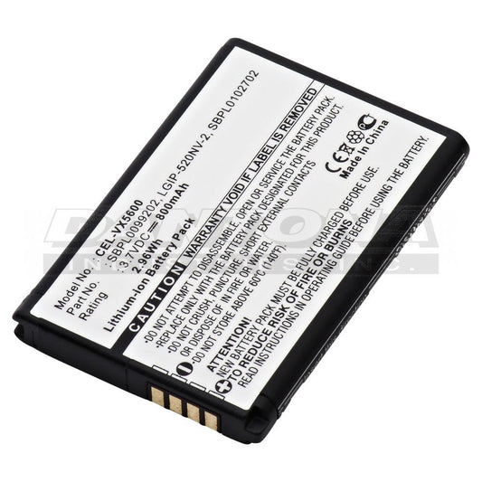 3.7V 800mAh Lithium