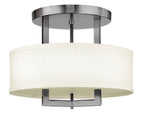 Hampton LED Semi-Flush Mount in Antique Nickel