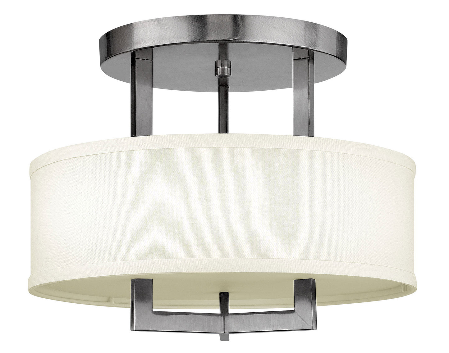 Hampton LED Semi-Flush Mount in Antique Nickel
