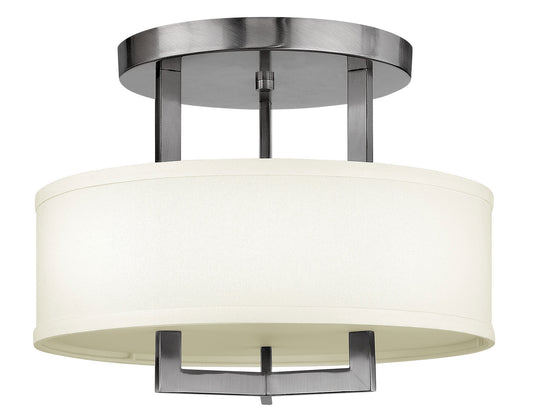 Hampton LED Semi-Flush Mount in Antique Nickel