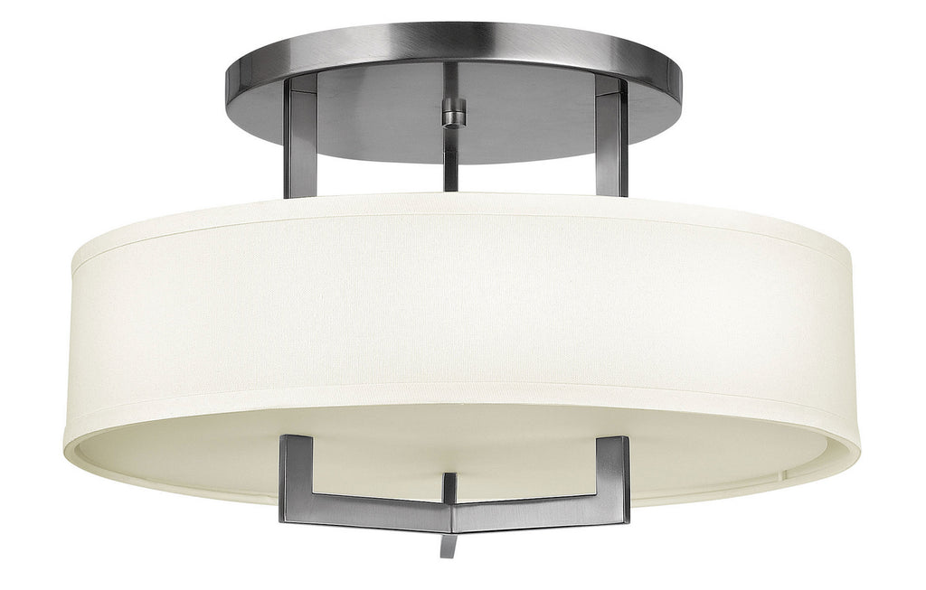 Hampton LED Semi-Flush Mount in Antique Nickel