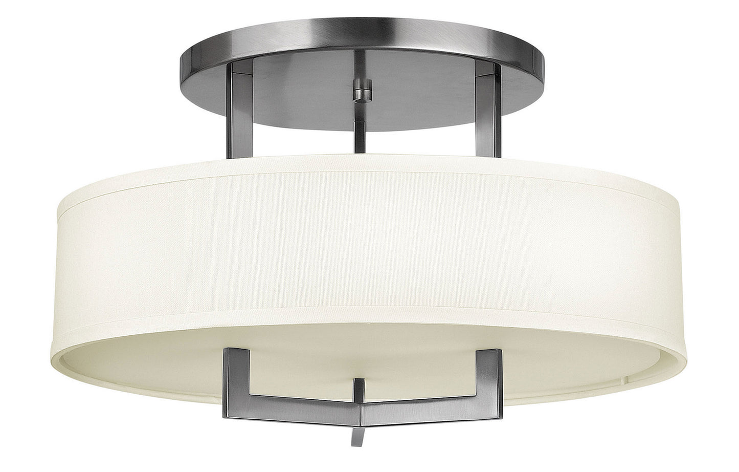 Hampton LED Semi-Flush Mount in Antique Nickel