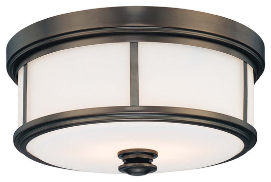 Harbour Point Two Light Flush Mount in Harbour Point Bronze