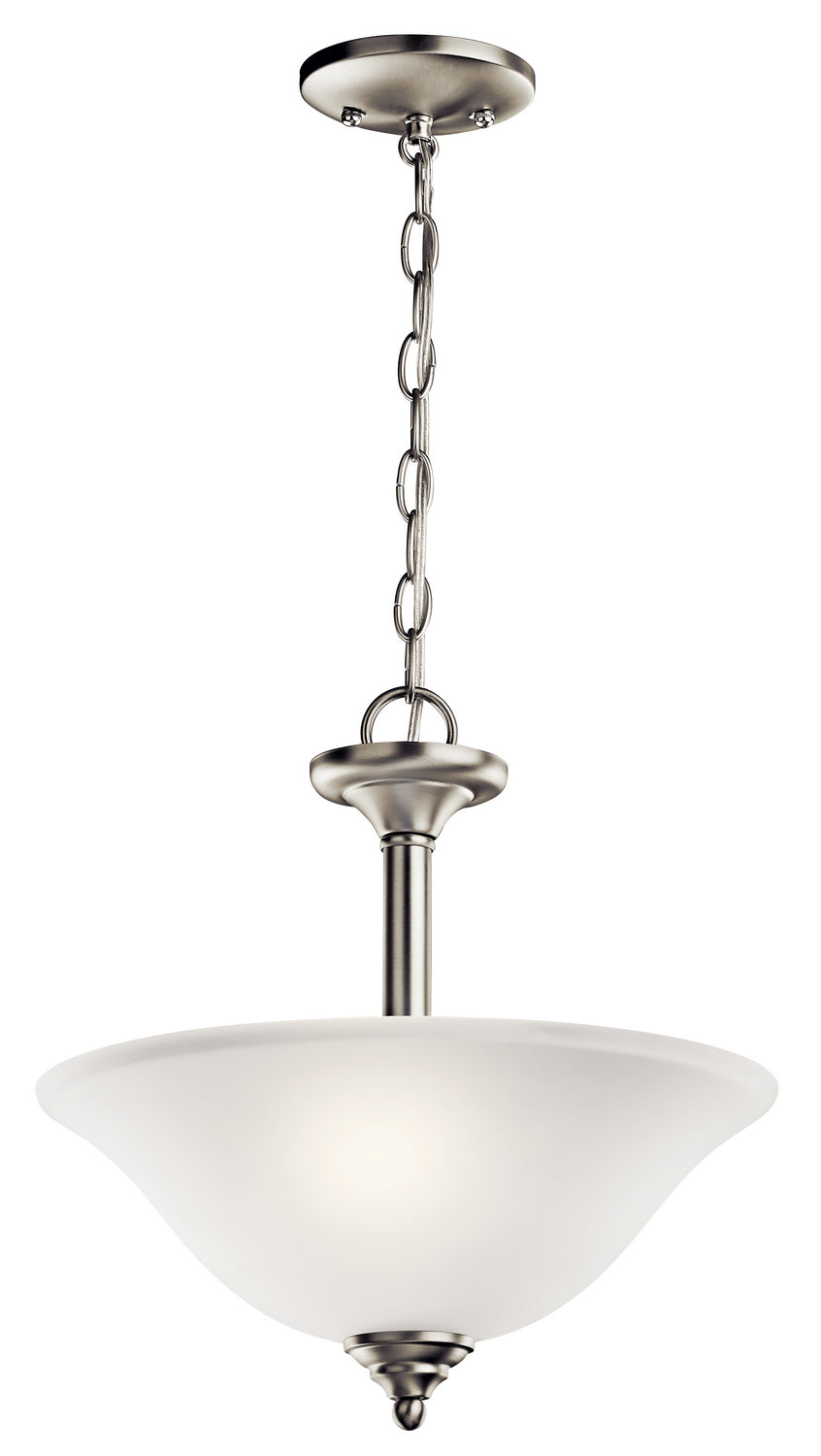 Wynberg Two Light Pendant/Semi Flush in Brushed Nickel