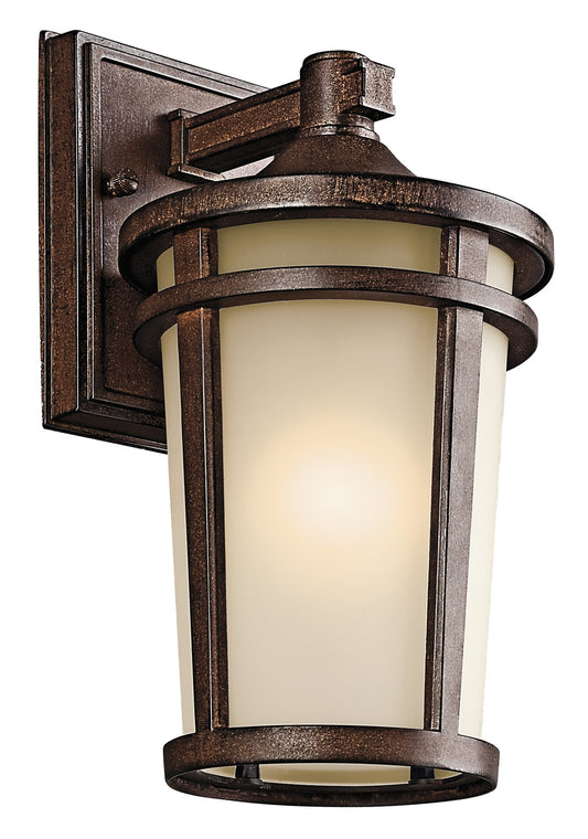 Atwood One Light Outdoor Wall Mount in Brown Stone