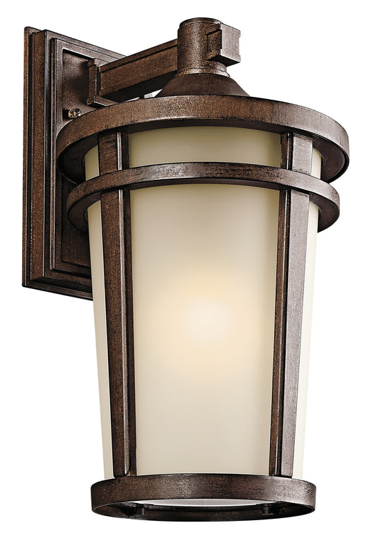 Atwood One Light Outdoor Wall Mount in Brown Stone
