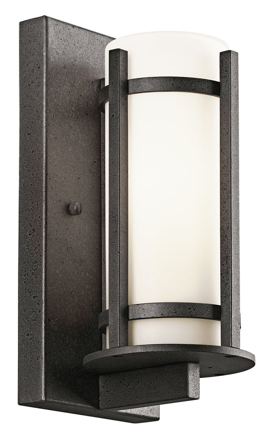 Camden One Light Outdoor Wall Mount in Anvil Iron