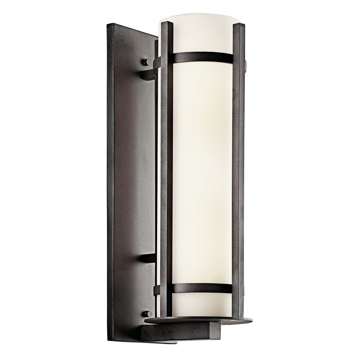 Camden Two Light Outdoor Wall Mount in Anvil Iron