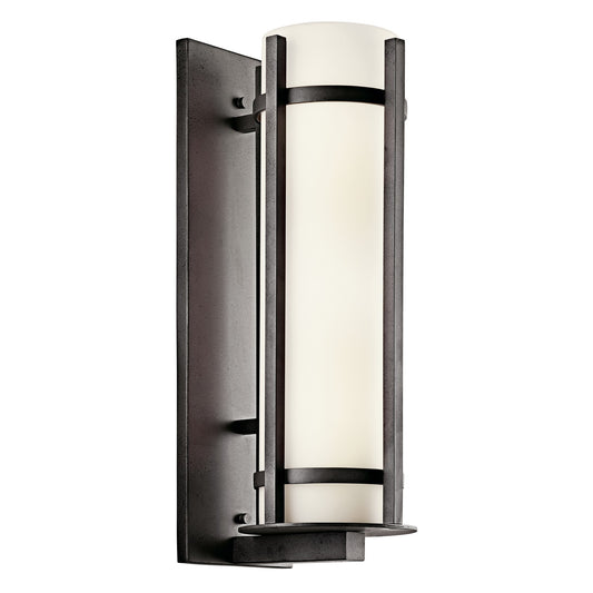 Camden Two Light Outdoor Wall Mount in Anvil Iron