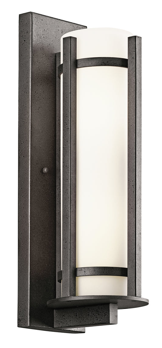 Camden Three Light Outdoor Wall Mount in Anvil Iron