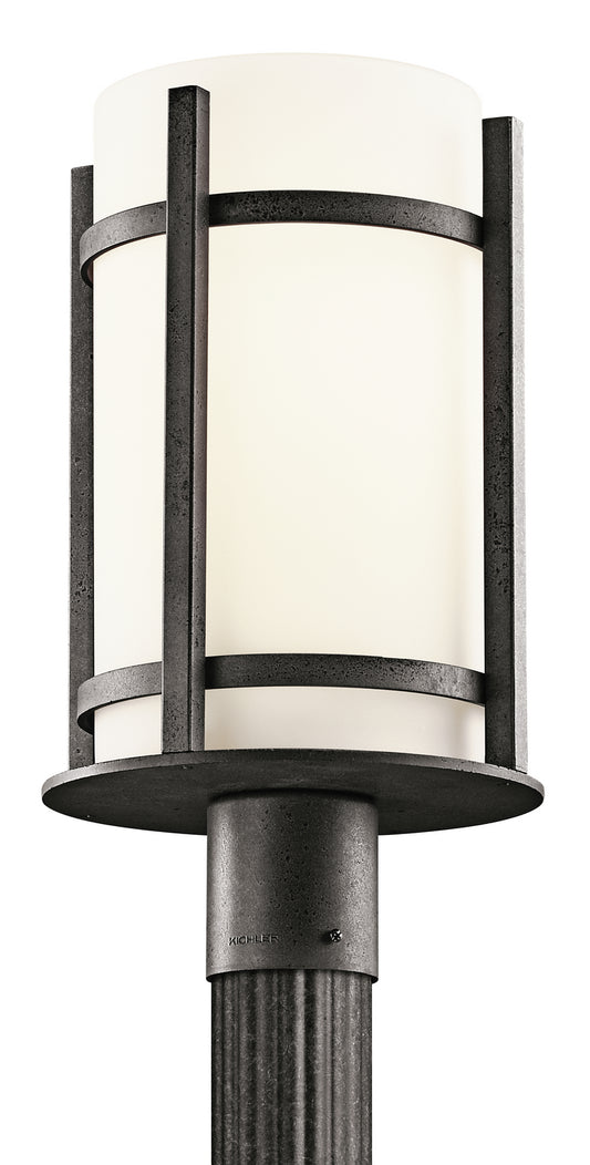 Camden One Light Outdoor Post Mount in Anvil Iron