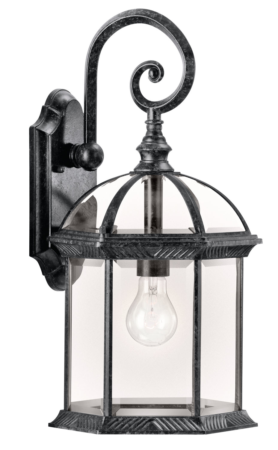 Barrie One Light Outdoor Wall Mount in Black