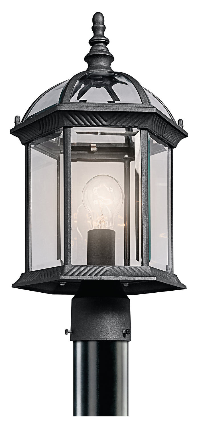 Barrie One Light Outdoor Post Mount in Black