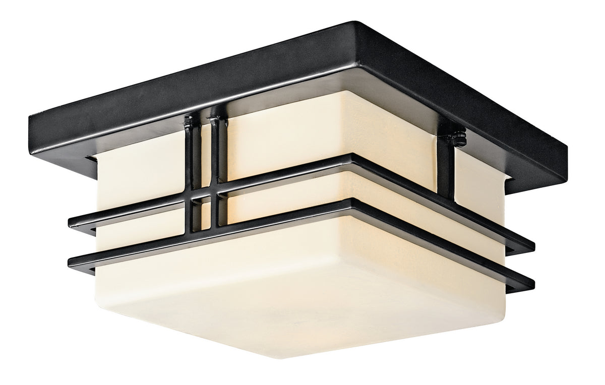 Tremillo Two Light Outdoor Ceiling Mount in Black