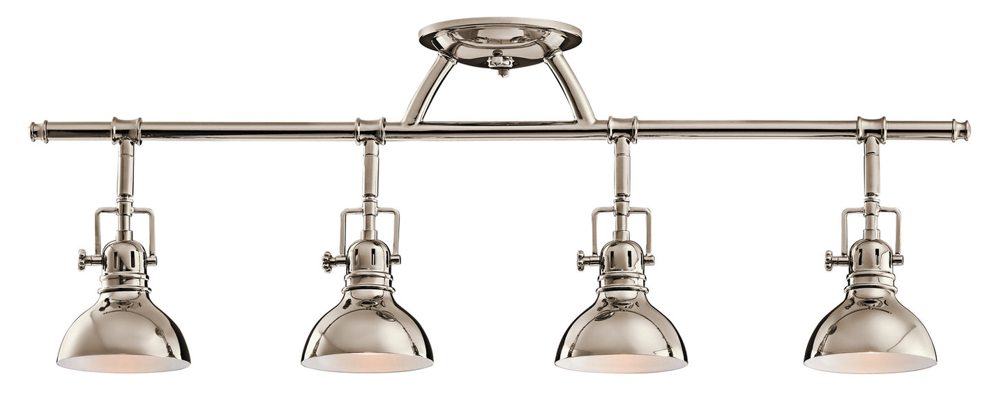 Hatteras Bay Four Light Rail Light in Polished Nickel