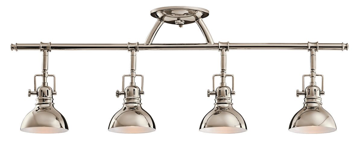 Hatteras Bay Four Light Rail Light in Polished Nickel