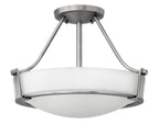 Hathaway LED Semi-Flush Mount in Antique Nickel