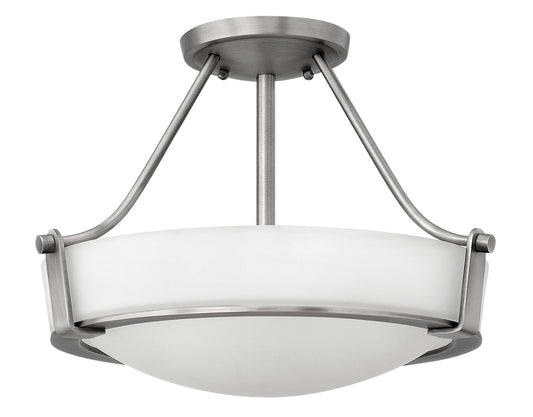Hathaway LED Semi-Flush Mount in Antique Nickel