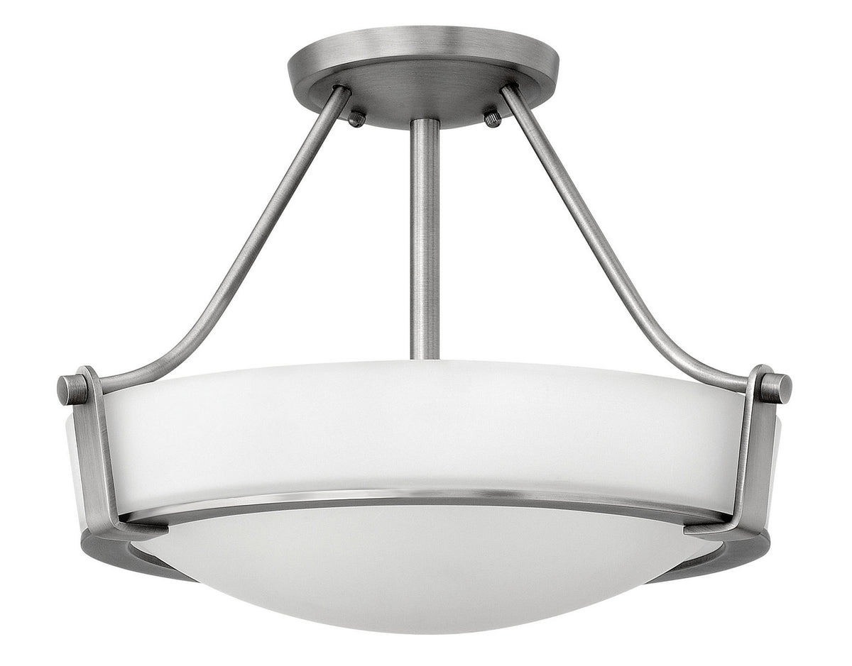 Hathaway LED Semi-Flush Mount in Antique Nickel