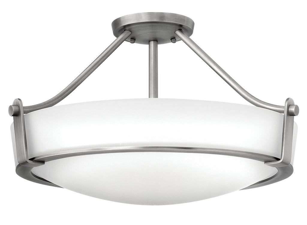 Hathaway LED Semi-Flush Mount in Antique Nickel