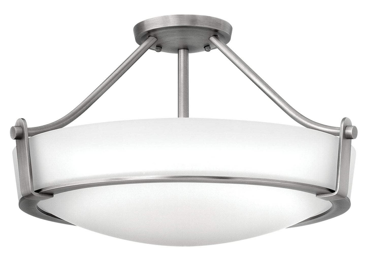 Hathaway LED Semi-Flush Mount in Antique Nickel