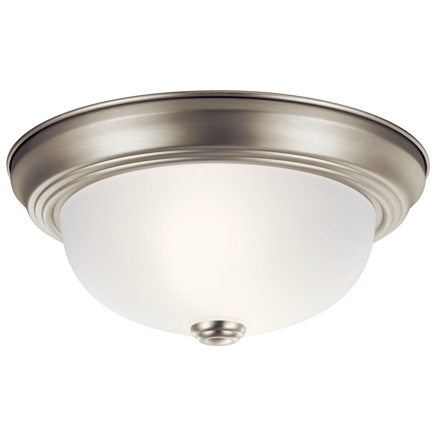 Two Light Flush Mount in Brushed Nickel
