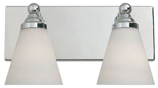 Hudson Two Light Bath Bar in Chrome