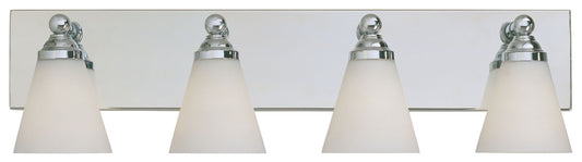 Hudson Four Light Bath Bar in Chrome