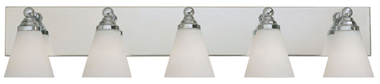 Hudson Five Light Bath Bar in Chrome