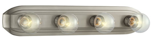 Value Bath/Vanity Four Light Bath Bar in Brushed Nickel