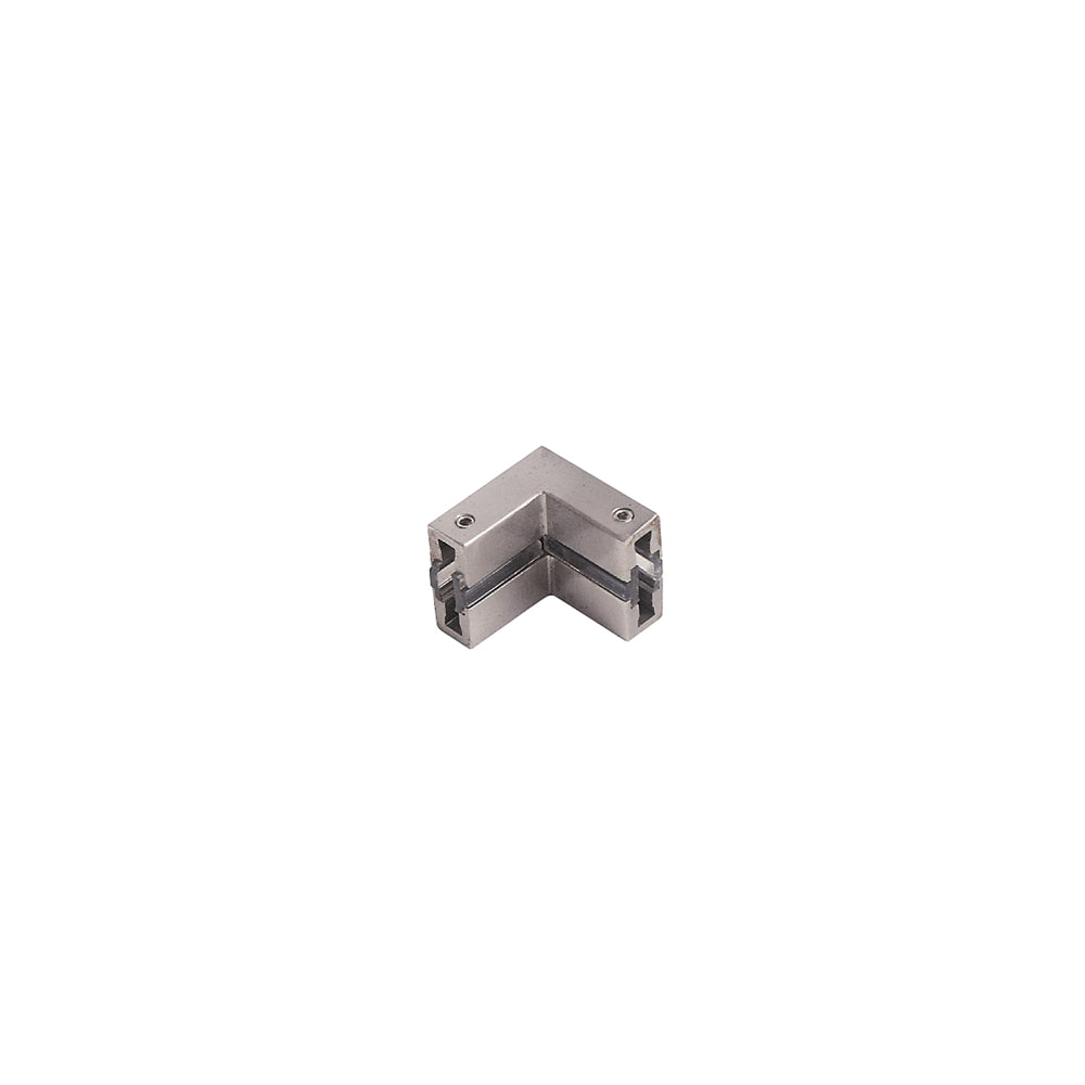 Gk Lightrail L-Connector in Brushed Nickel