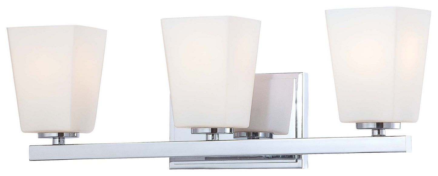 City Square Three Light Bath in Chrome