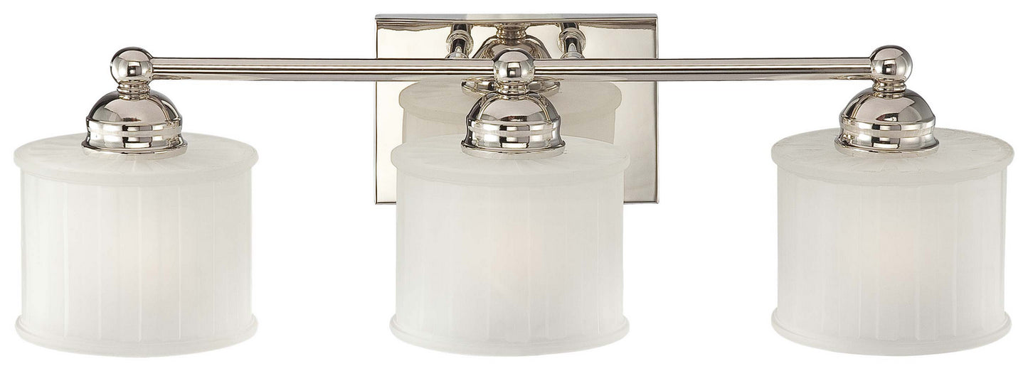 1730 Series Three Light Bath in Polished Nickel