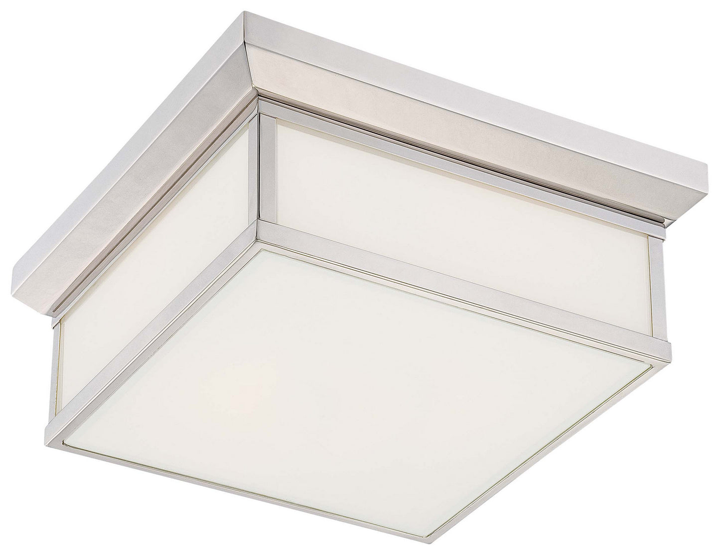Daventry Bath Two Light Flush Mount in Polished Nickel