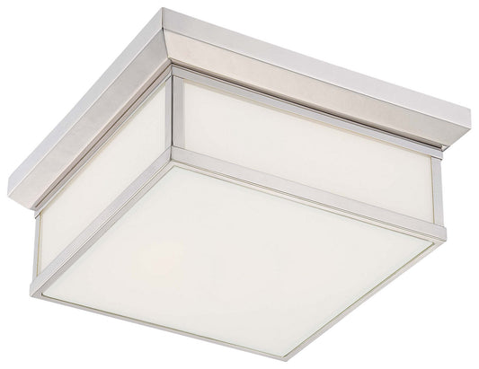 Daventry Bath Two Light Flush Mount in Polished Nickel