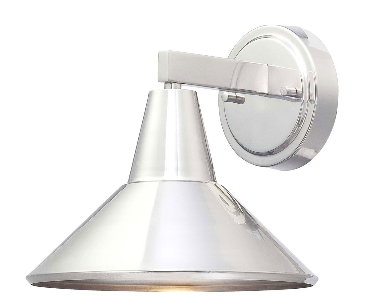 Bay Crest One Light Wall Mount in Brushed Stainless Steel