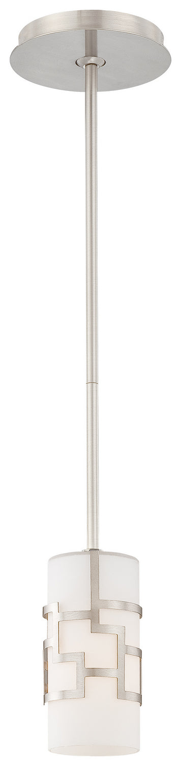 Alecia's Necklace One Light Mini Pendant in Brushed Nickel