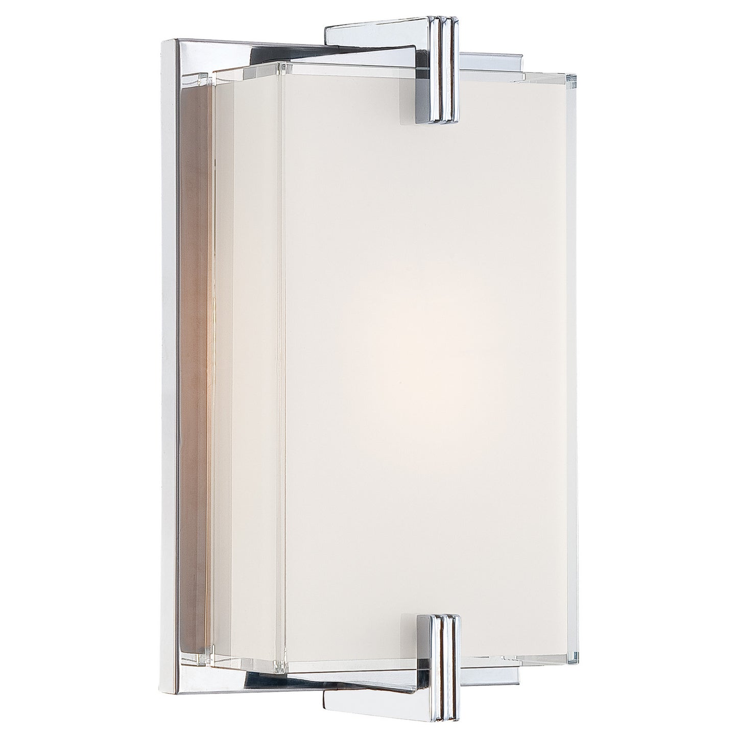 Cubism One Light Wall Sconce in Chrome
