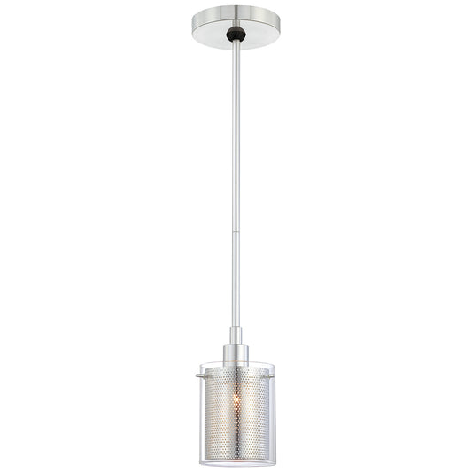 Grid II One Light Mini Pendant in Chrome