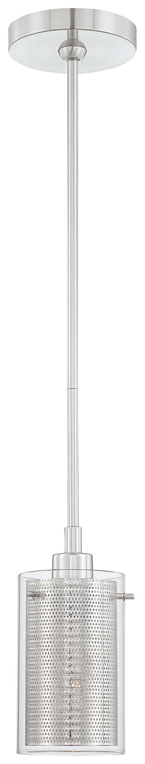 Grid II One Light Mini Pendant in Chrome